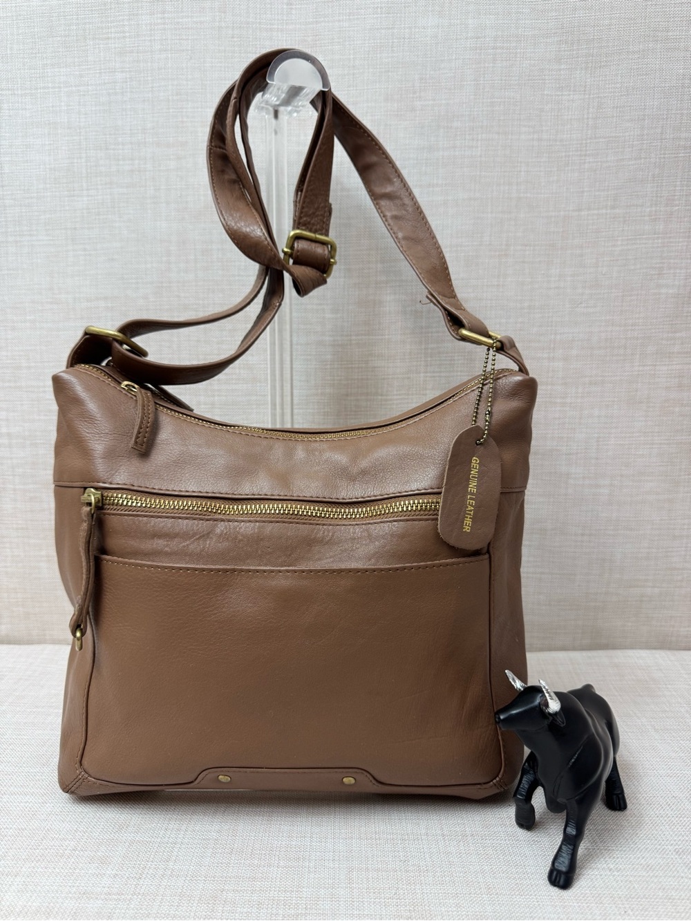 Great American Leather Works Brown Genuine Leather Crossbody/Shoulder Bag